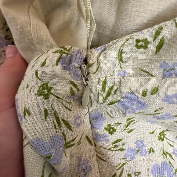 BP Green Floral Halter Mini Dress - Picture 6 of 7